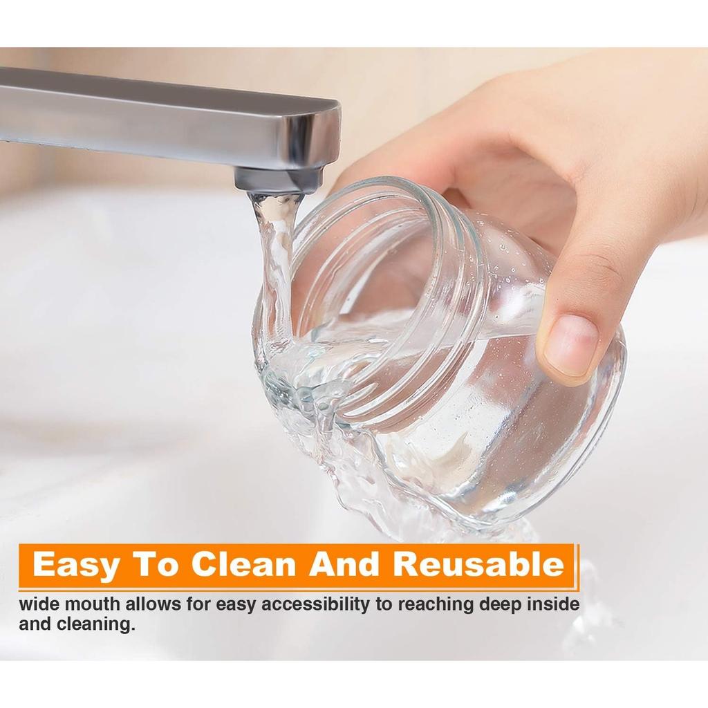 Mason Jars 8 oz - Small Mason Jars With Silver Lids -1/4 Quart Canning Jars| Storage Glass Jars With Lids For Jelly, Jam, Honey, Pickles