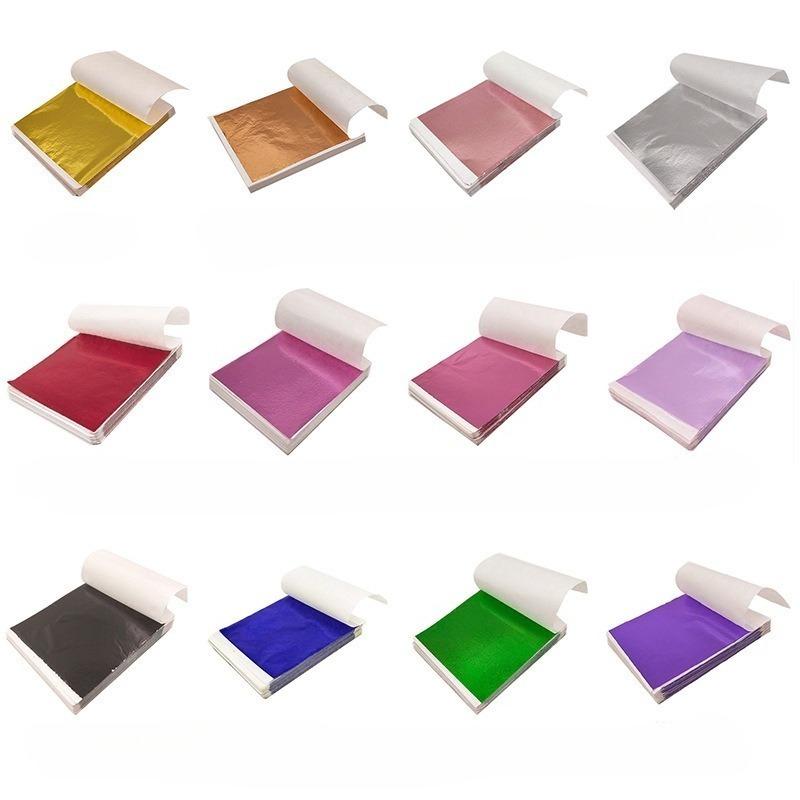 High Quality Gold/silver Foil Paper 9 * 9CM, Color, Buddha Statue Hotel Decoration Supplies, Furniture DIY Crafts Gold Foil Paper, Nail Art Supplies