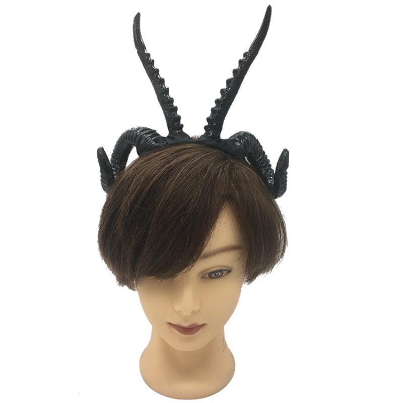 1 Peça Gótica Animal Ovelha Chifres de Diabo Tiara Halloween Carnaval Festa Fantasia Adereços Chifres de Demônio Adorno de Cabeça Cosplay Adereço de Cabeça