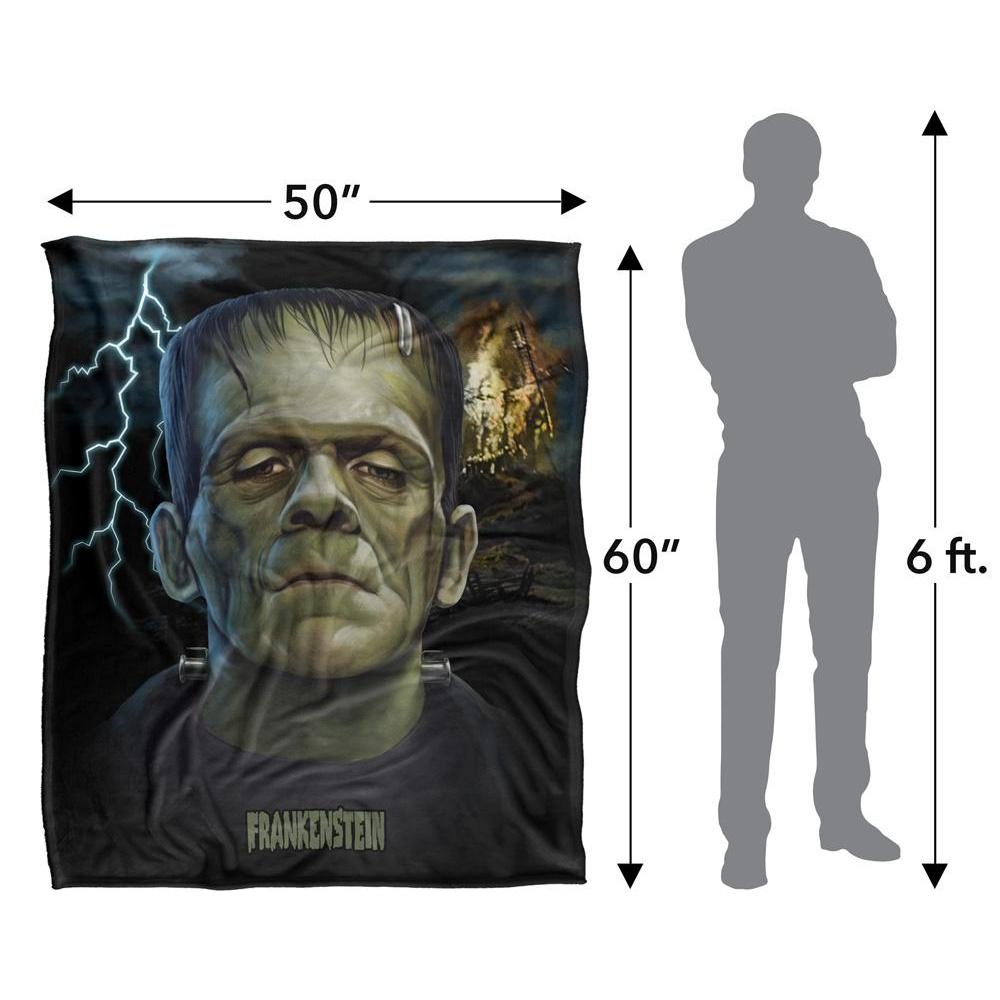 Universal Monsters Head Frankenstein Blanket