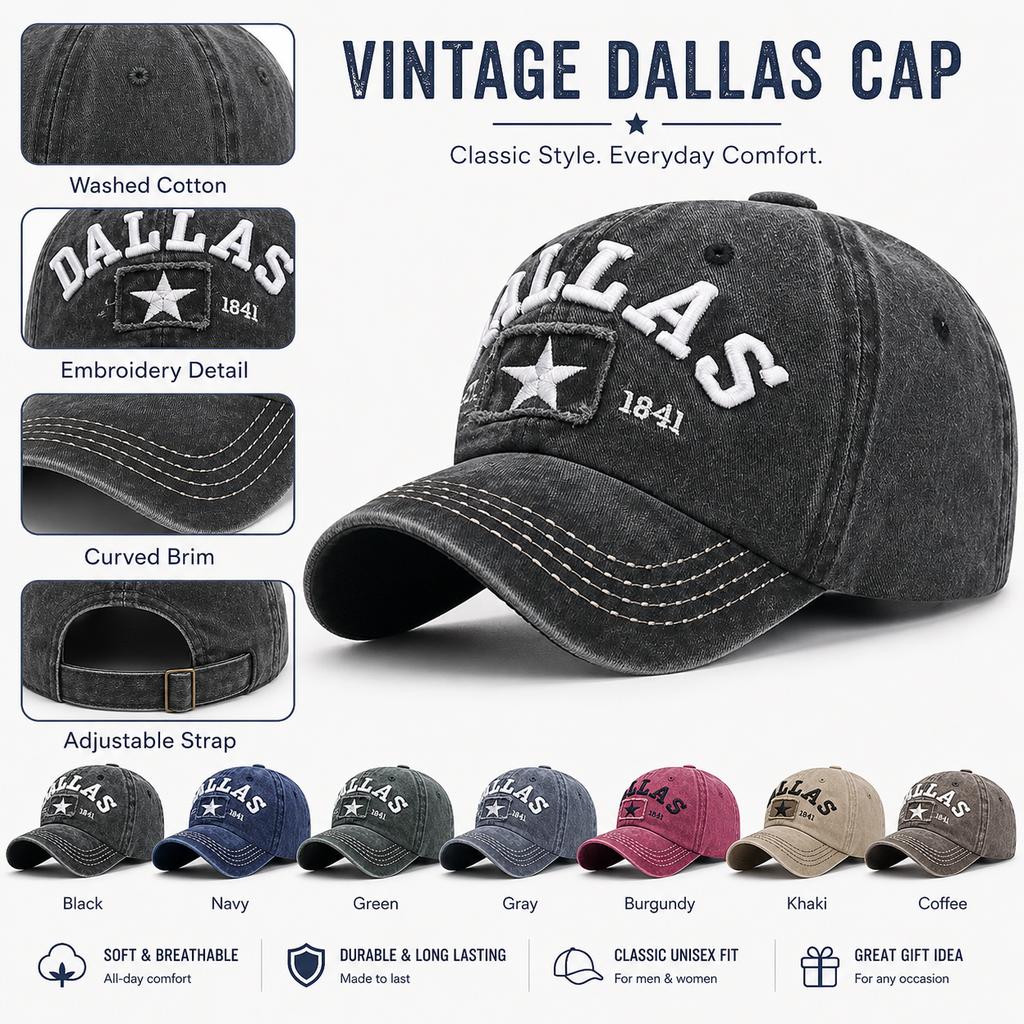 Retro 3D Letter Star Patch Baseball Caps Washed Distressed Hat Men Women Hip Hop Streetwear Casual Sun Hat Gorras Hombre