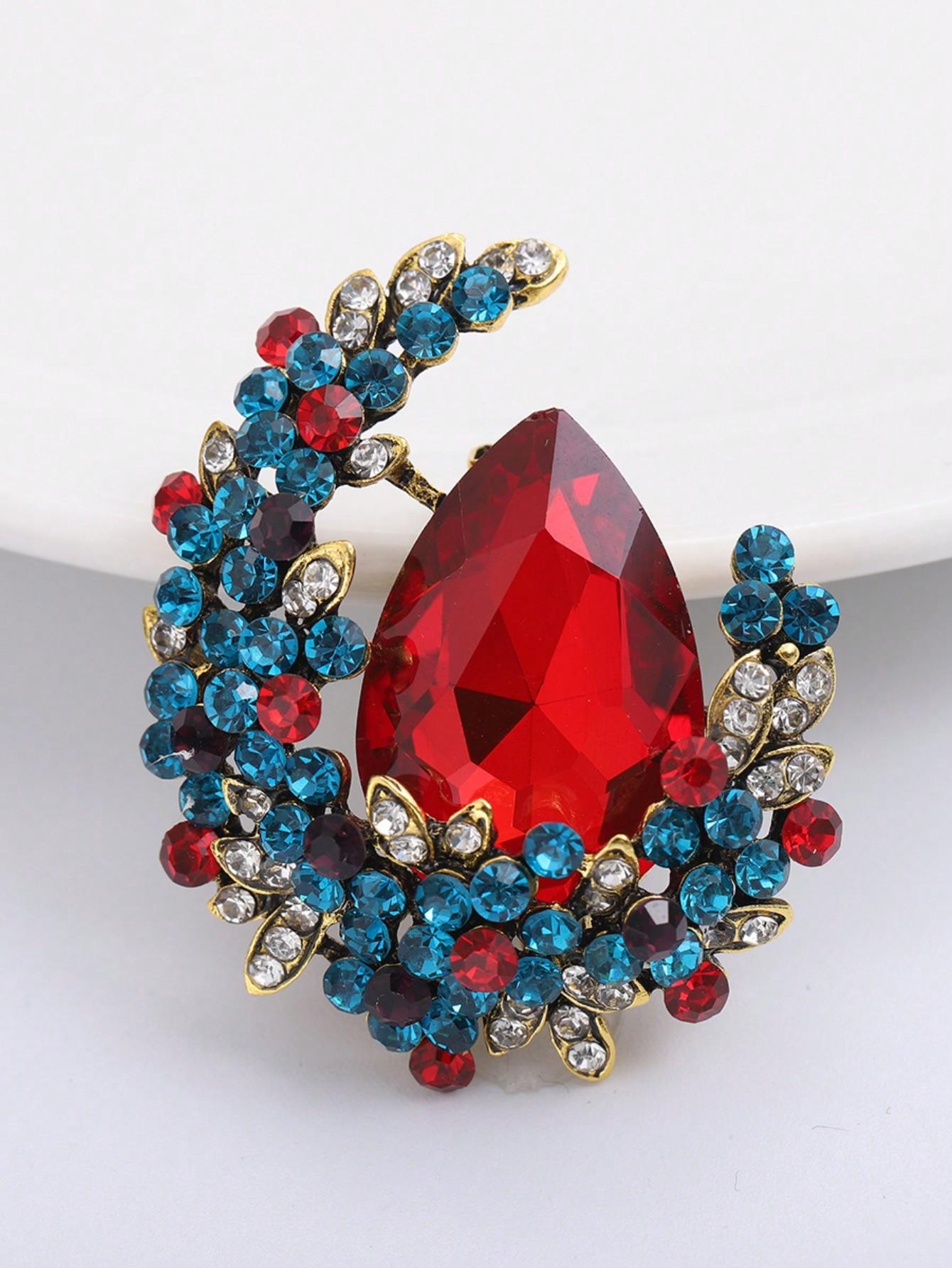 

1 шт. унисекс, трендовый темперамент, брошь «цветочная корзина» с цирконом, модный наряд, свидание, банкет, вечеринка, праздничный подарок