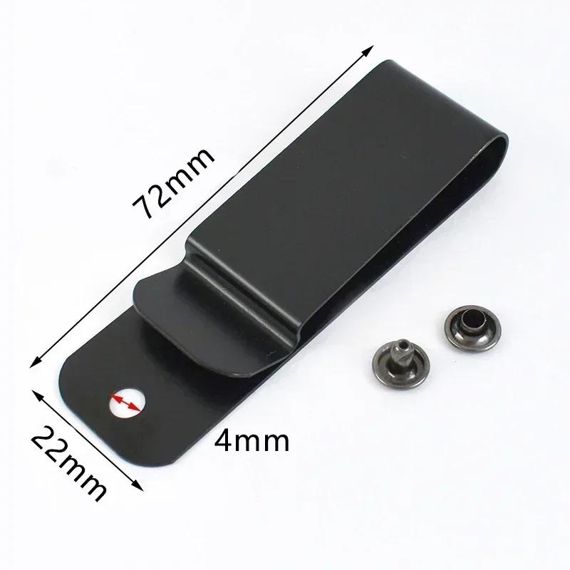 2/5/10Pcs Meetee Belt Clip Buckle Metal Sheath Clips Clasp Double Holes Spring Hook for Pockets Wallet Tape Buckles Hardware