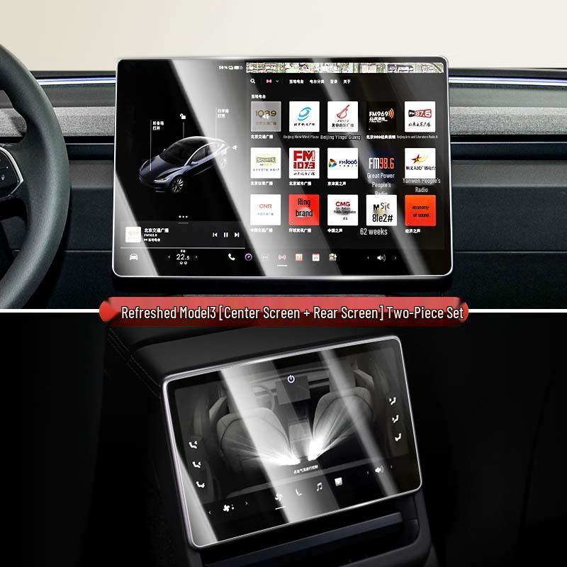 Tesla Model 3/Y Displayschutzfolie - Gehärtetes Glas für das Mittelkonsolen-Display