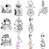 High Qualitypure Copper Cutebaby Bottle Baby Carriage Pendant Beads Fit Original Charms Bracelet Diy Women Jewelry