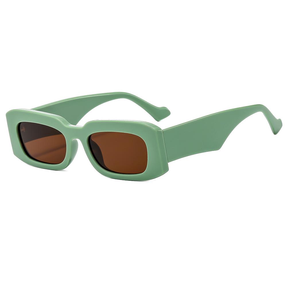 Small Rectangle Sunglasses Men Women UV400 Wide Leg Vintage Retro Travel Shades Gafas De Sol