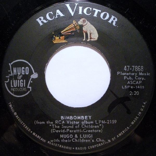

7inch Record HUGO & LUIGI, THEIR HUGO & LUIGI CH - Bimbombey 477868 RCA Victor 1961 US Children s Used