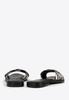 Wittchen Women's Animal Print Leather Flip-Flops In Black And Beige, Black And Beige, Natural Leather