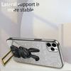 For iPhone 11 Pro Max Cartoon Rabbit Case Pull-out Kickstand Smart Phone Cover