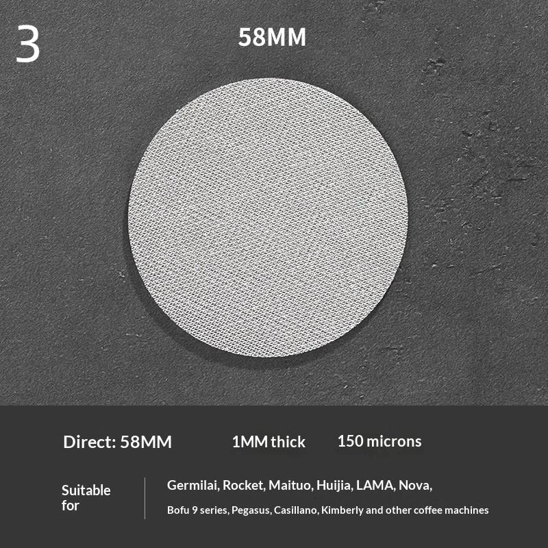 51/53/58Mm Reusable Coffee Puck Screen 316 Stainless Steel Double Layer Coffee Filter Fine Mesh Professional Espresso Accessory