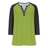 Print Tops For Youth Girls Round Neck 3/4 Sleeves T-Shirts Trendy Tops Outfit Tees