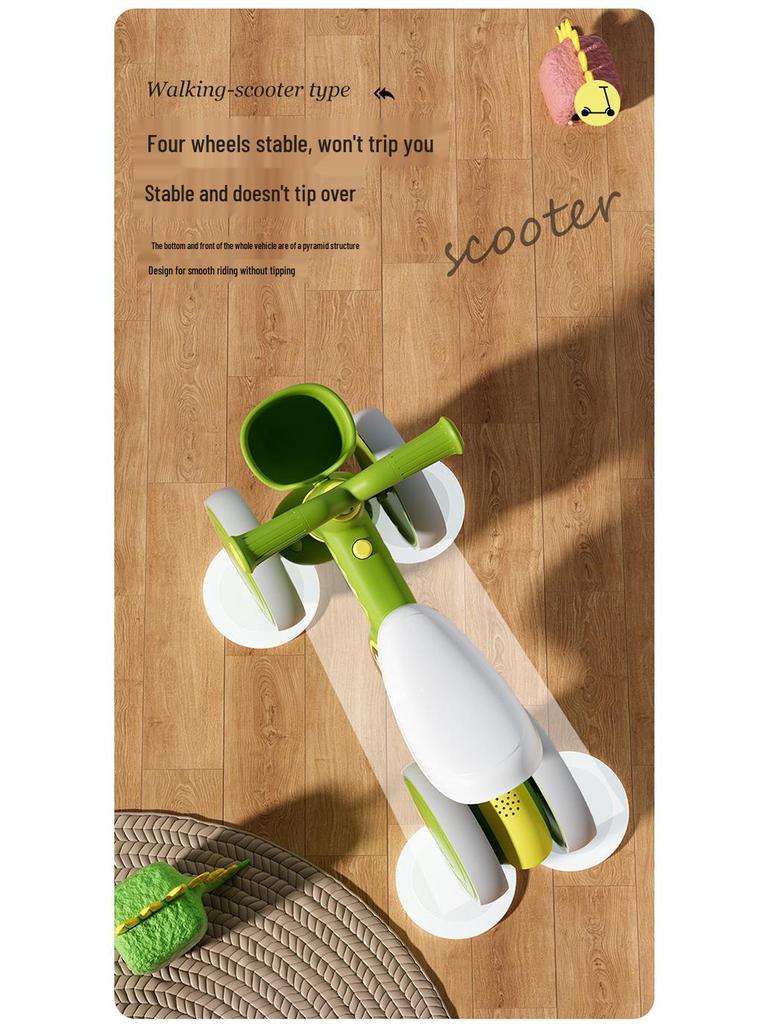 Loopfiets voor peuters 1-3 jaar: Loopfiets zonder pedalen & Vierwielige scooter