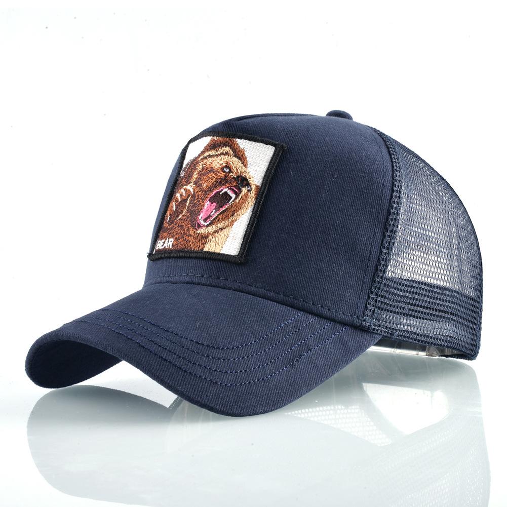 Animal Embroidery Baseball Cap Male Truck Driver Hat Female Cap Outdoor Net Hat