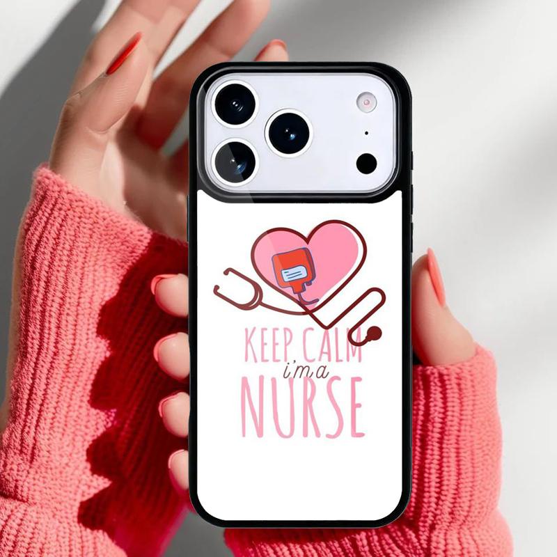 Medicine Keep Calm I'm Nurse Phone Case for iPhone 17 Air 16e 15 14 13 Pro Max Back Cover for 12 11 Pro Coque