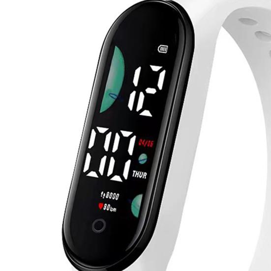 M9 Electronic Watch LED Touch Control Waterproof Casual Multifunctional Week Time Display Lightweight Men Women Unisex Sports Bracelet for Kids