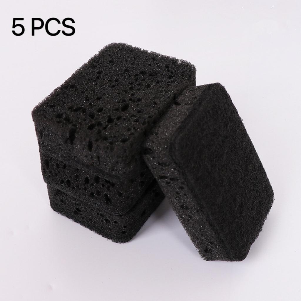 10/5pcs Durable Polyurethane Cleaning Sponges – Versatile Scrubbing Pads for Kitchen, Bathroom, Bedroom, Walls – Black Algae