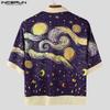 INCERUN Summer Men Short Sleeve Printing Hawaii Casual Loose T-Shirts