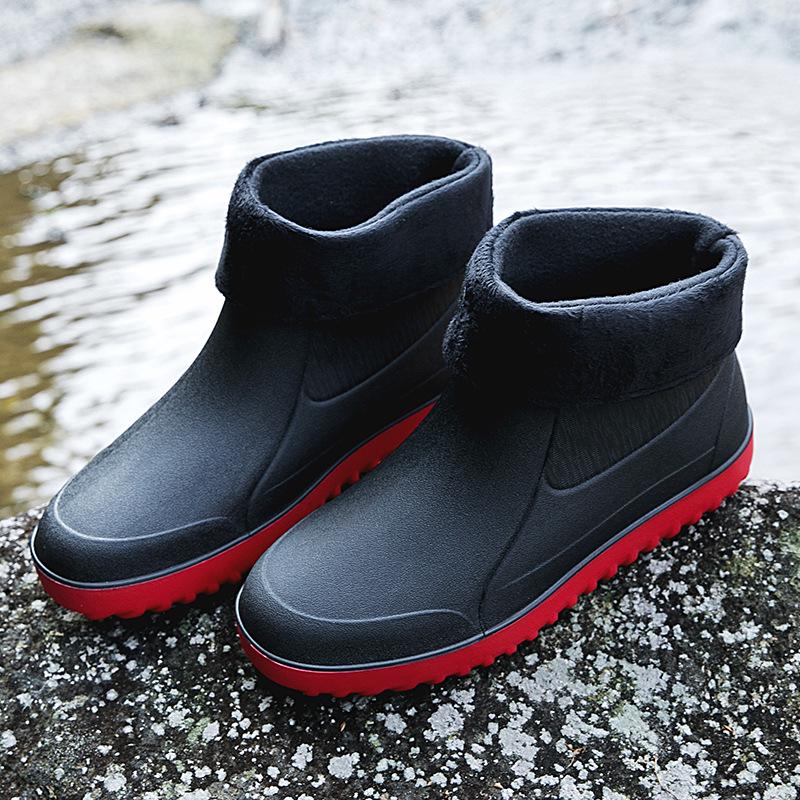 2024 Wasserdichte Gummistiefel für Herren für den Außenbereich, Angeln, Off-Road, Küche und Bauwesen 41 rot