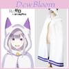 Manto Exquisito da Emilia Para Cosplay de Rezero Capa Elegante com Capuz Para Fãs de Anime