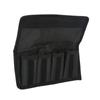 Battery Storage Bag Nylon Zipper Design 4 Small Grids Inside Portable Memory Card Storage Bag with Hook and Loop