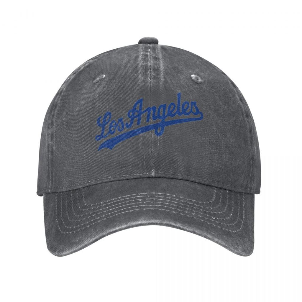 Retro It's Time To Los Angeles City Baseball Caps Unisex Style Distressed Denim Sun Cap Outdoor Activities Caps Hat