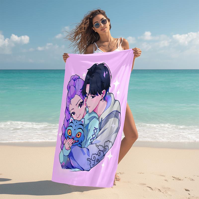 1Pc Fantasy Tiger Girl Beach Towel Microfiber Beach Towel Thin Absorbent For Beach Swimming Yoga Bath Sports 0917191