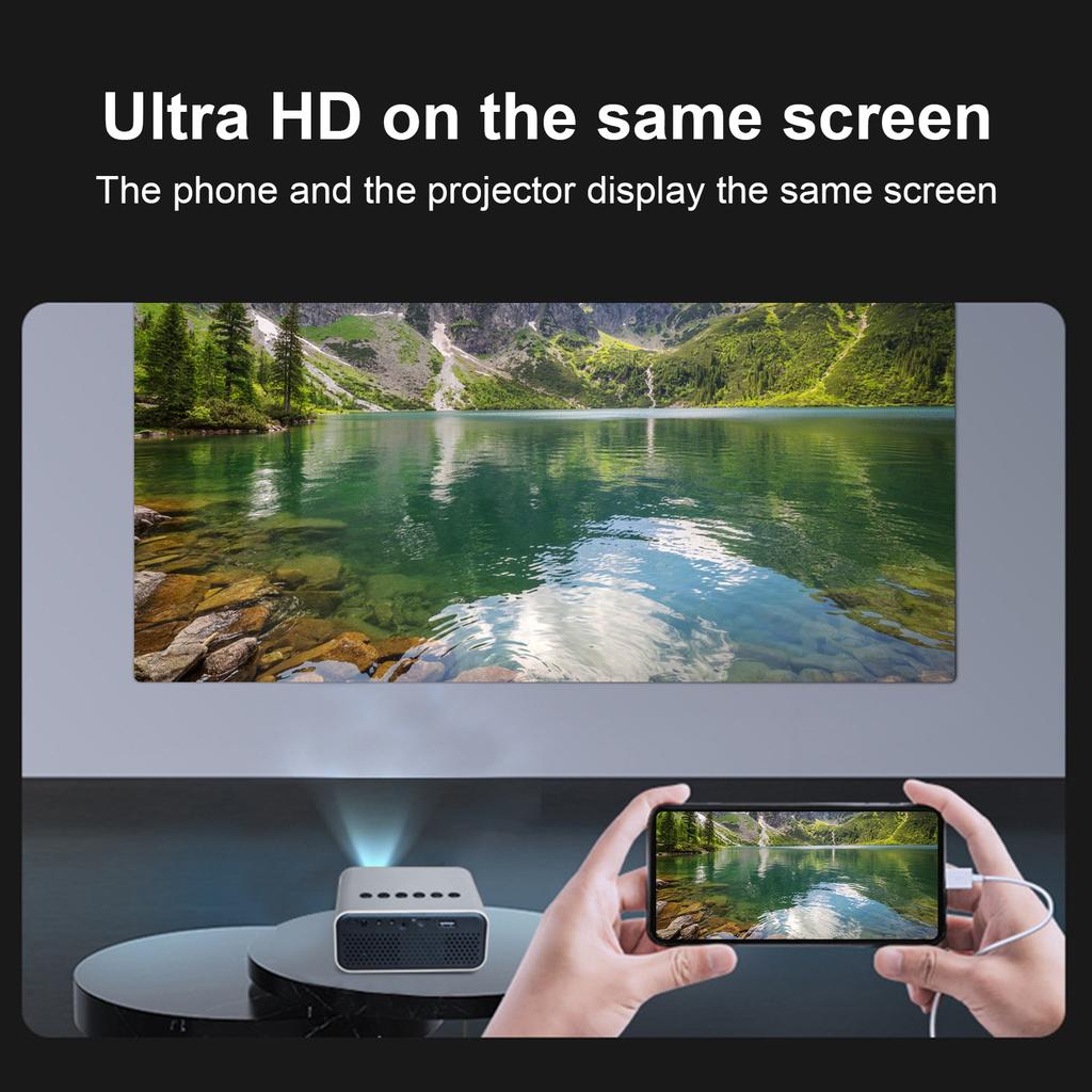 Portable Projector Home Theater Mobile Phone Projector for Screen Projection