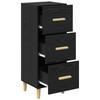Sideboard in Black Oak Look 34.5 x 34 x 90 cm Engineered Wood