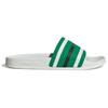 New Adidas Adilette Slides 'Green White' IG7501