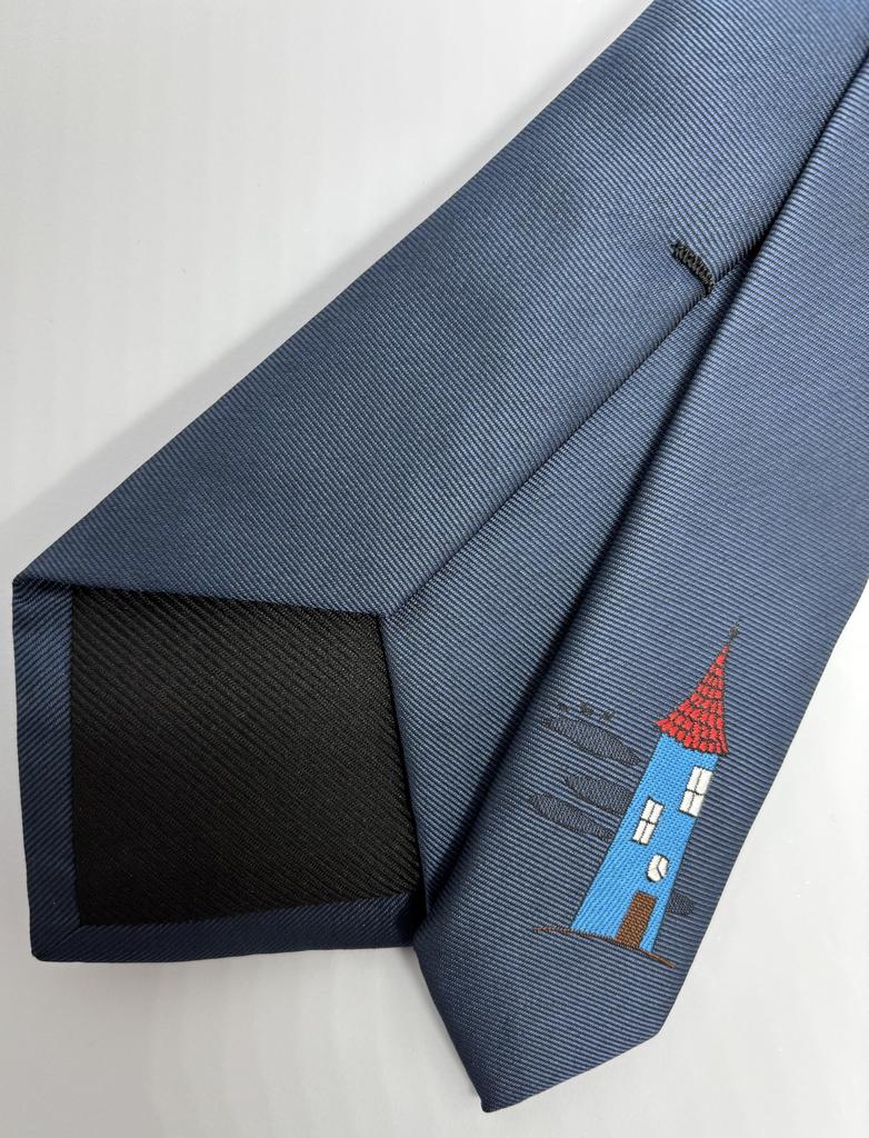[Alpha Creation] Moomin Family Tie, Navy, 145cm (length) X 8cm (width)