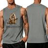 Men's Funny Animal Slogan Print Tank Top, Loose Fit Breathable Summer Gym Streetwear Casual Vest