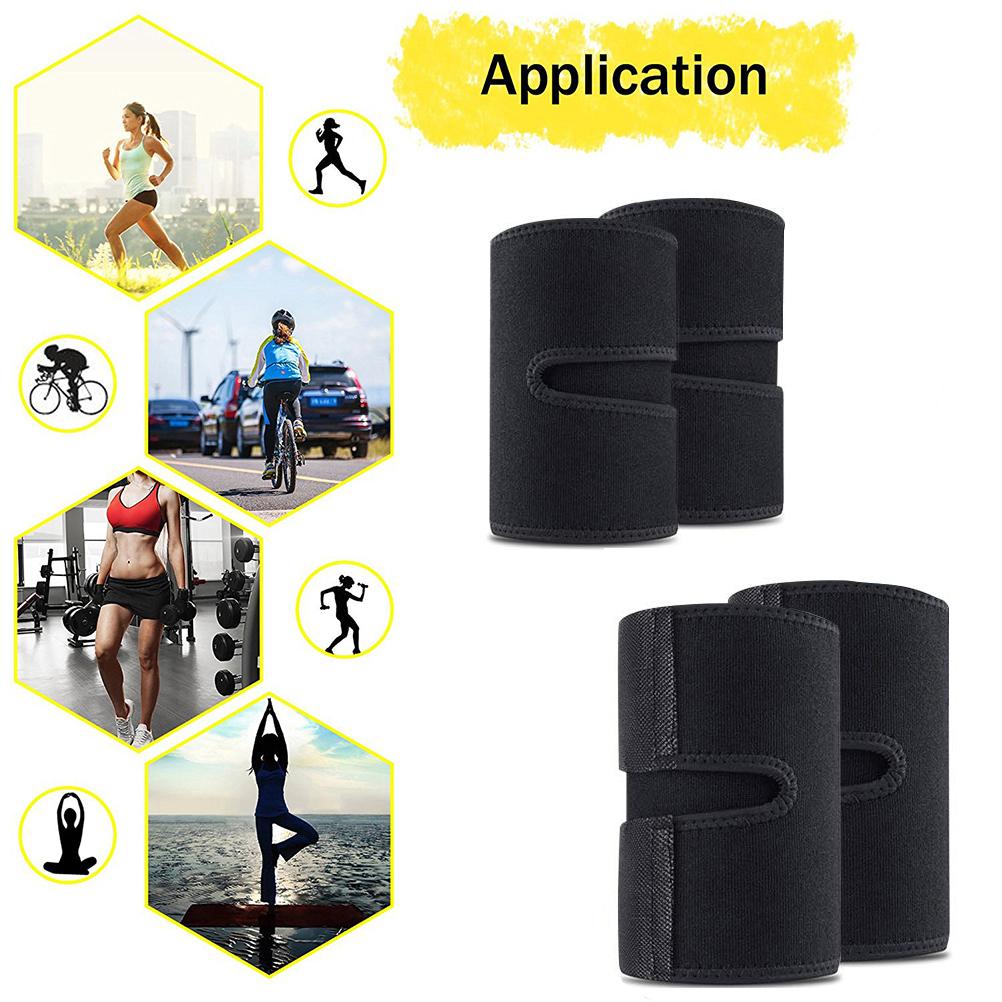 4PCS Unisex Arm and Thigh Trimmers Body Exercise Wraps Adjustable Weight Loss Slimmer Bands for Sport Fitness