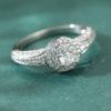 s/set Luxury Unique Design Synthetic Zirconia Silvery Rings for Women Fashion Elegant Wedding Anniversary Jewelry Accessories