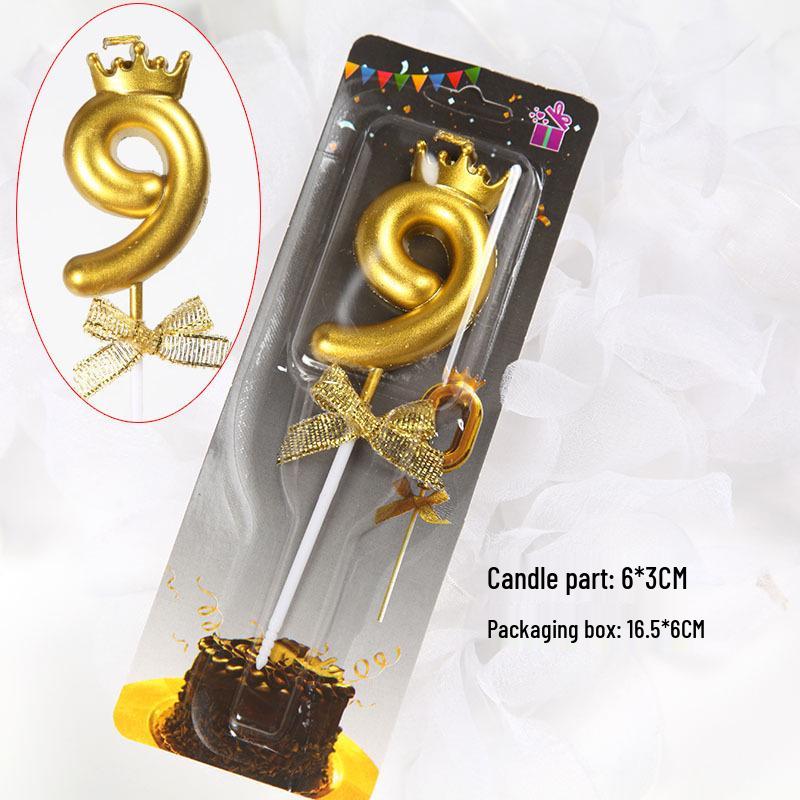 Opera House Gold Numbered Smokeless Cake Candle Set (0-9)