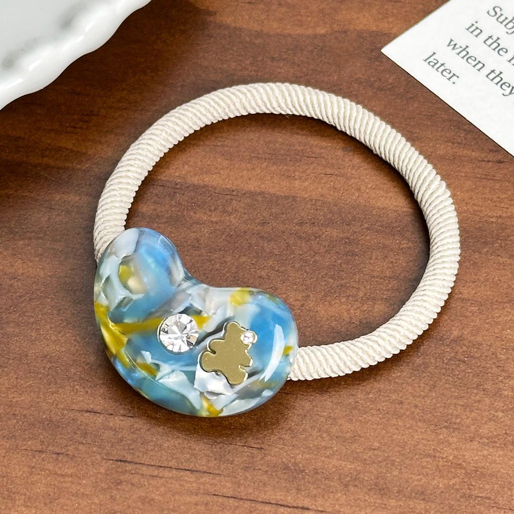 Trendy Acetate Hair Accessories Featuring Rhinestone Bear Clips For Young Women