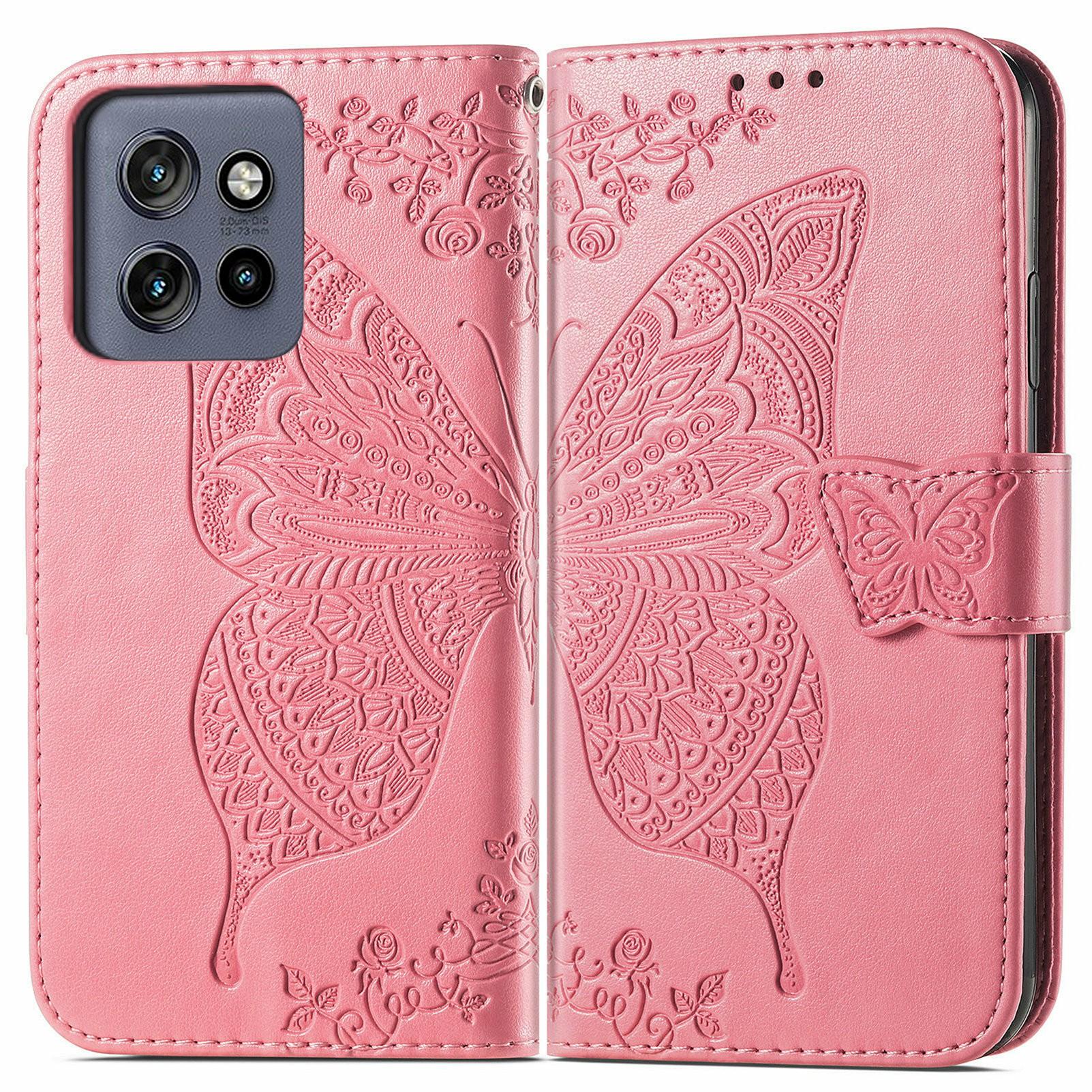

For Motorola Edge 60 Neo 5G/Edge 50 Neo 5G/Moto S50 5G/Thinkphone 25 5G Case PU Leather Wallet Phone Cover Butterfly Pattern A