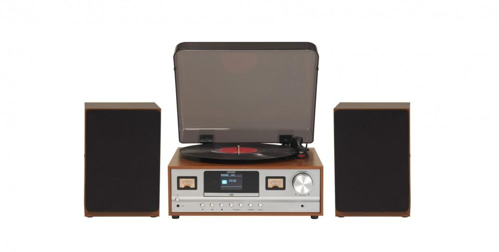 

Denver MRD-52 Turntable FM and DAB+ Radio, CD Player, Light Wood, Denver коричневий