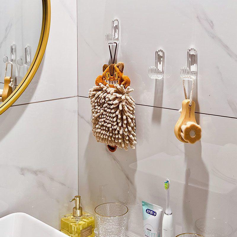 Kitchen Area Hardware Hooks Dishcloth Rack Traceless Universal Transparent Hook Suitable For Kitchen Area Multifunction Wall Hook Key Organizer