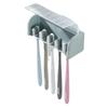 5-Slot Modern Wall-Mounted Toothbrush Holder with Hygienic Cover - Space-Saving Storage Organizer for Busy Bathrooms - Durable