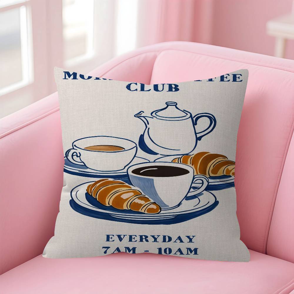Funny Coffee Club Diver Abstract Personalized Pillow Cover Kids Bedroom Wild Party Decor Pillowcase Kid Birthday Shower Gift