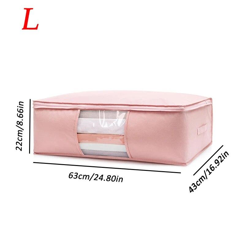 Foldable Bag for Storag Clothes Non-Woven Clothing Organizer Wardrobe Closet Organizer Pillow Quilt Blanket Bag Home Organizer