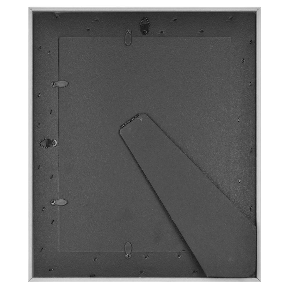 2 Pack 8x10 Decorative Tabletop Picture Frame Durable Plastic Glass Front Multi-Directional Easel Wall Hangers Home Gallery