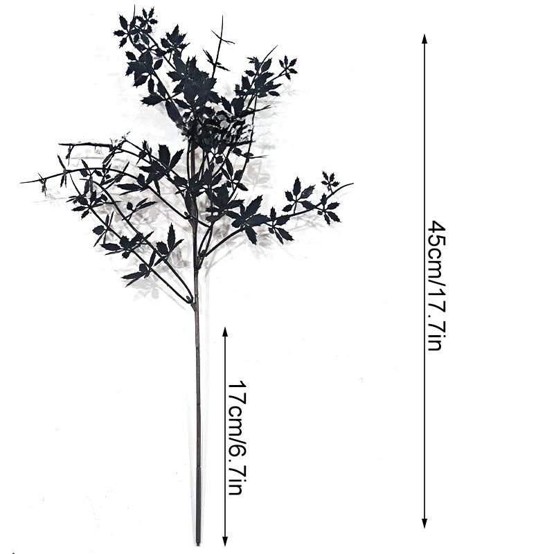 

1 шт. Имитация цветочных веток Украшение для вечеринки Серия черного цвета Сделай сам Искусственные ветки дерева Декоративные пластиковые украшения Хэллоуин