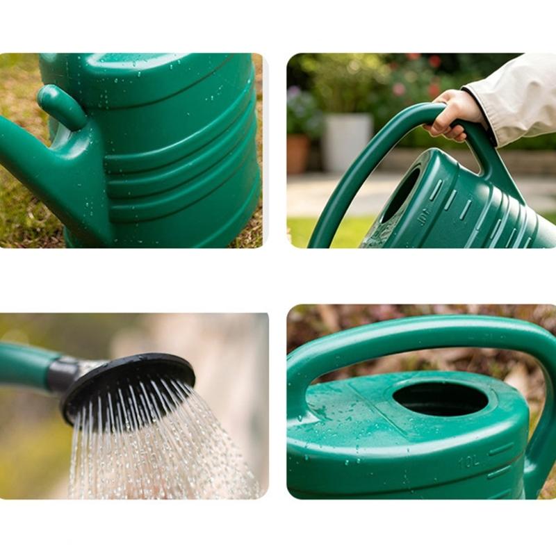3L Flower Watering Can with Long Neck, Plastic Garden Watering Can with Sprinkler Head and Carry Handle for Indoor Pots and Outdoor Flowers