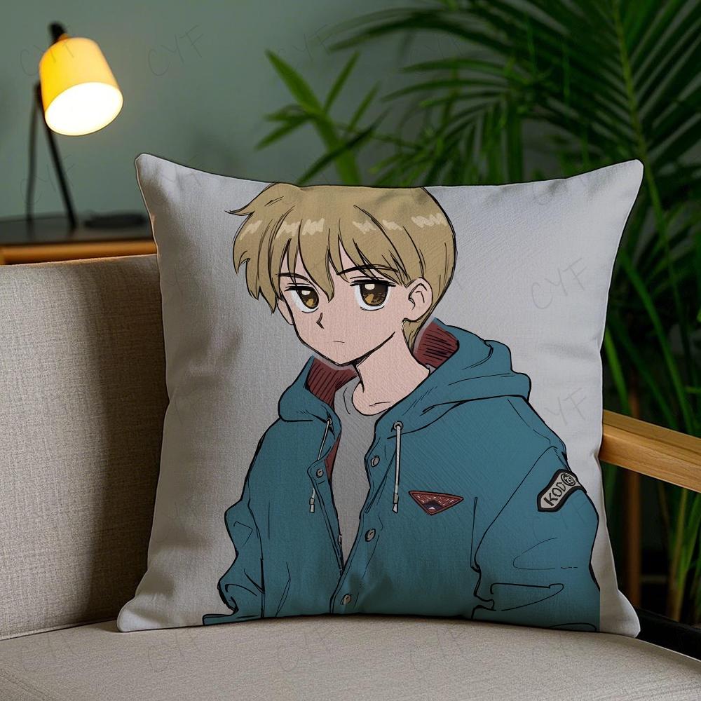 Kodomo No Omocha Anime Pillow Case Anti-dustmite Pillowcase Invisible Zipper Silky Short Plush Sofa Cushion Cover