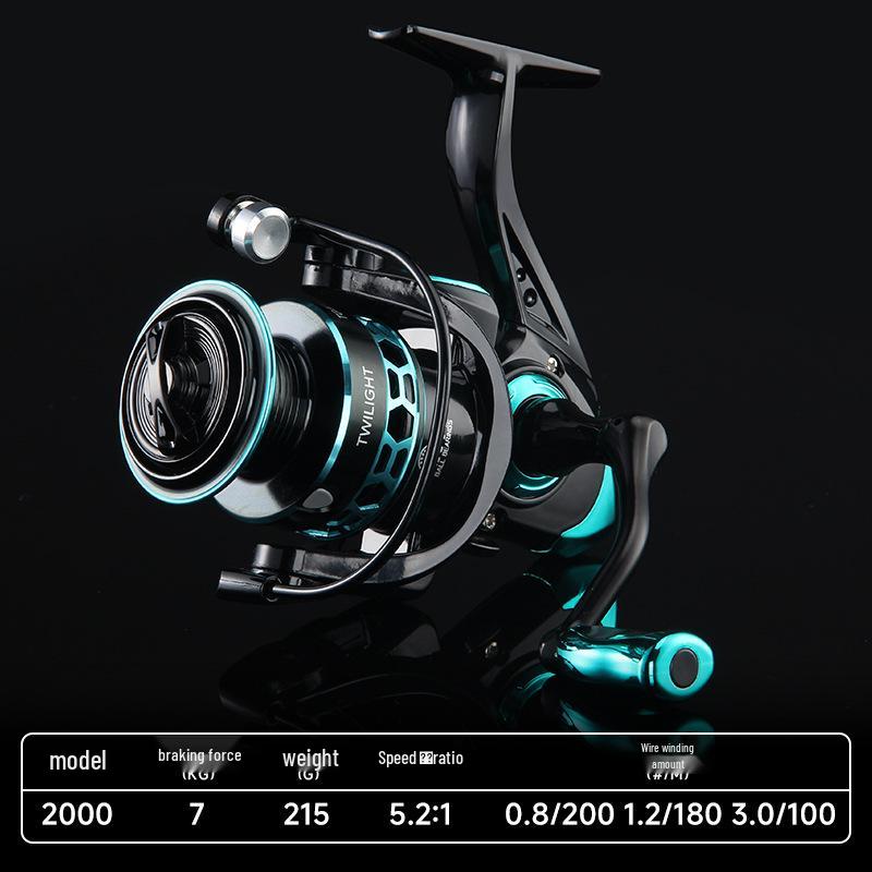Haotun Zero-Gap Double Handle Spinning Reel: 5.2:1 Long-Cast, Squid & Micro-Object Fishing.