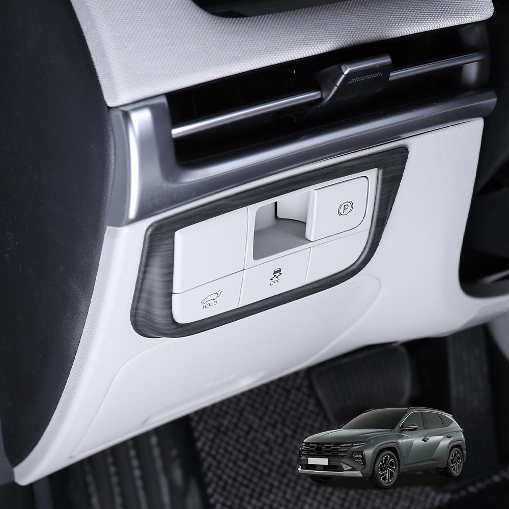 For Hyundai Tucson NX4 2025 LHD  Auto Inner Headlight Head Lamp Adjustment Switch Button Cover LHD Wood Grain