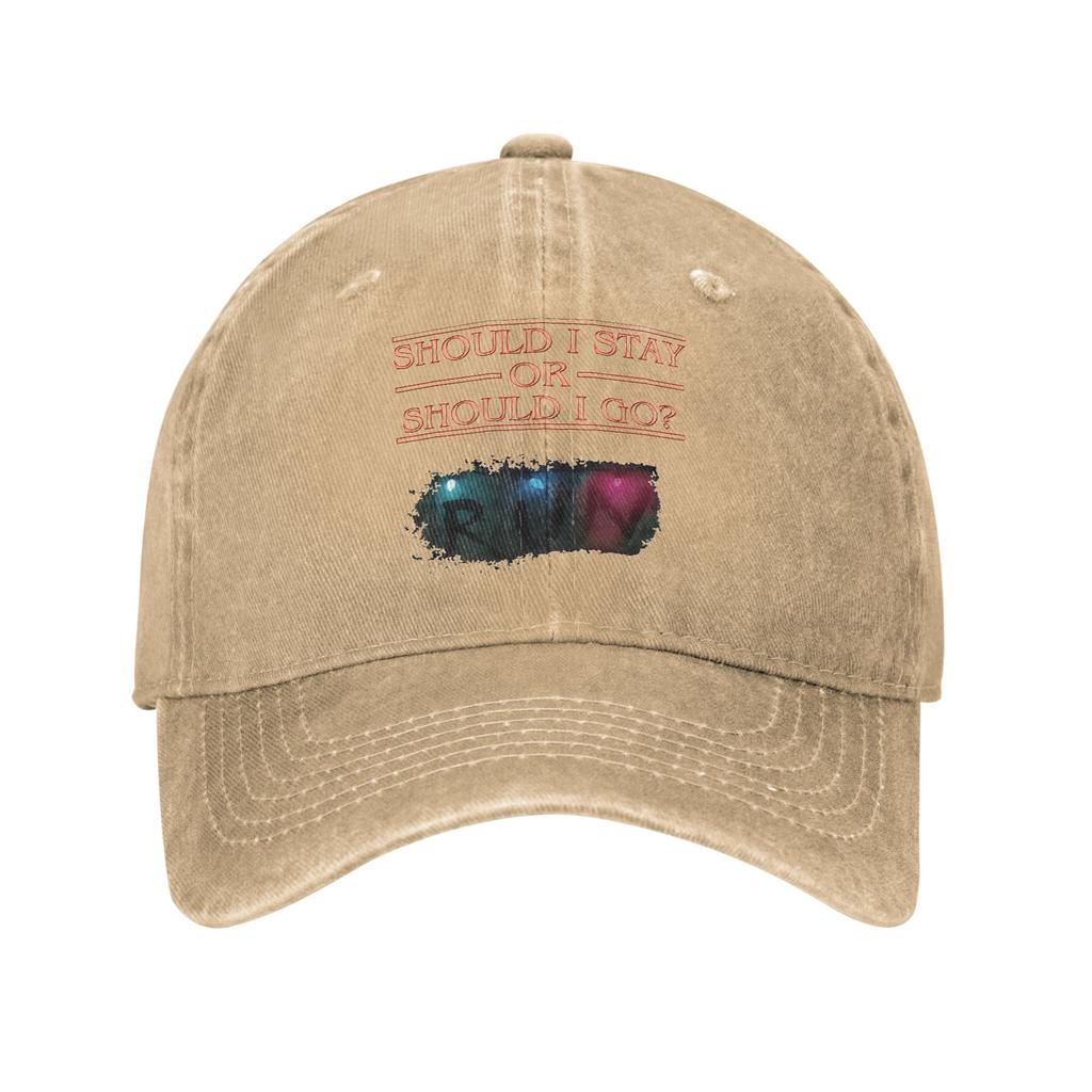 Should I Stay or RUN Baseball Cap Sun  Kpop Rock Wholesale Washed Hip Hop Hats Women Men Stylish Custom DIY Baseball Caps