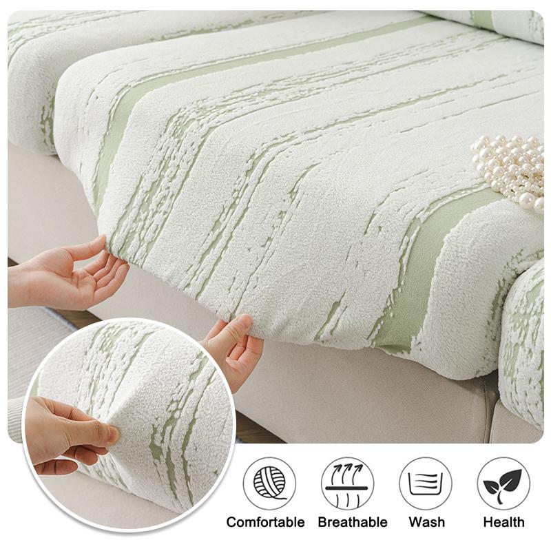 Jacquard Velvet Elastic Sofa Cushion Cover For Living Room Funiture Protector Couch Cover Anti Dust Removable Seat Slipcover 1Pc