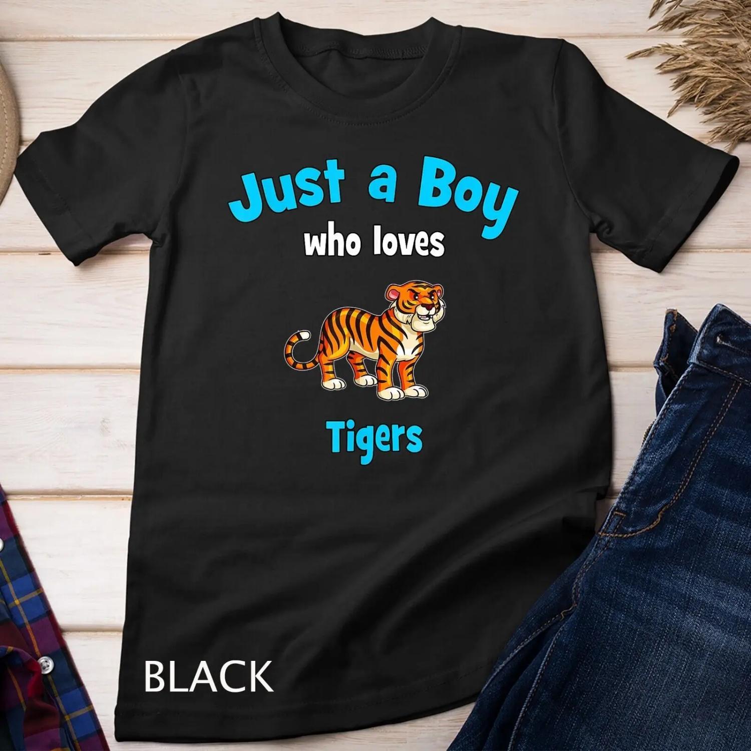 Tiger T Shirt for Boys Kids S чёрный
